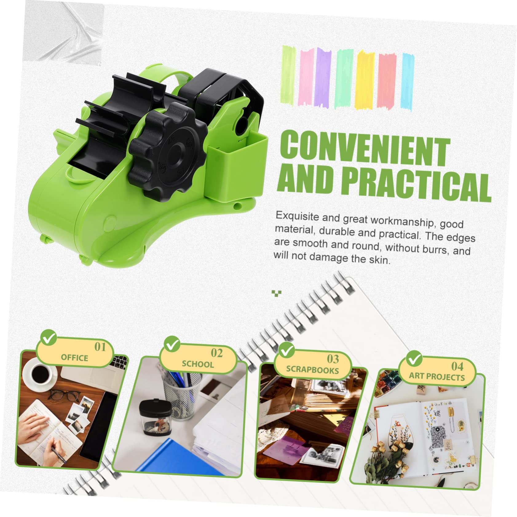 MAGICLULU Dispenser per Nastro Adesivo Termico Supporto da Tavolo per Distributore di Nastro Taglierina Pratica per Adesivo Realizzato Materiali di Durevole e Utilizzabile