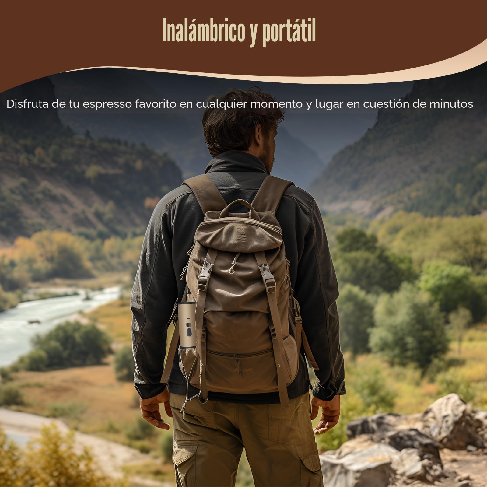 Cafetera 3 en 1, portátil, 72 W, cafetera portátil, 12 V, cafetera de espresso, recargable, USB, cafetera de cápsulas, recipiente de agua, 90 ml, para oficina, camping, coche, viaje (naranja)