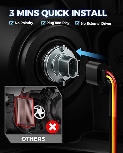 Vista 25 de Marsauto Bombillas antiniebla 9005 HB3 HB3U 9005XS 12 chips CSP, paquete de 2