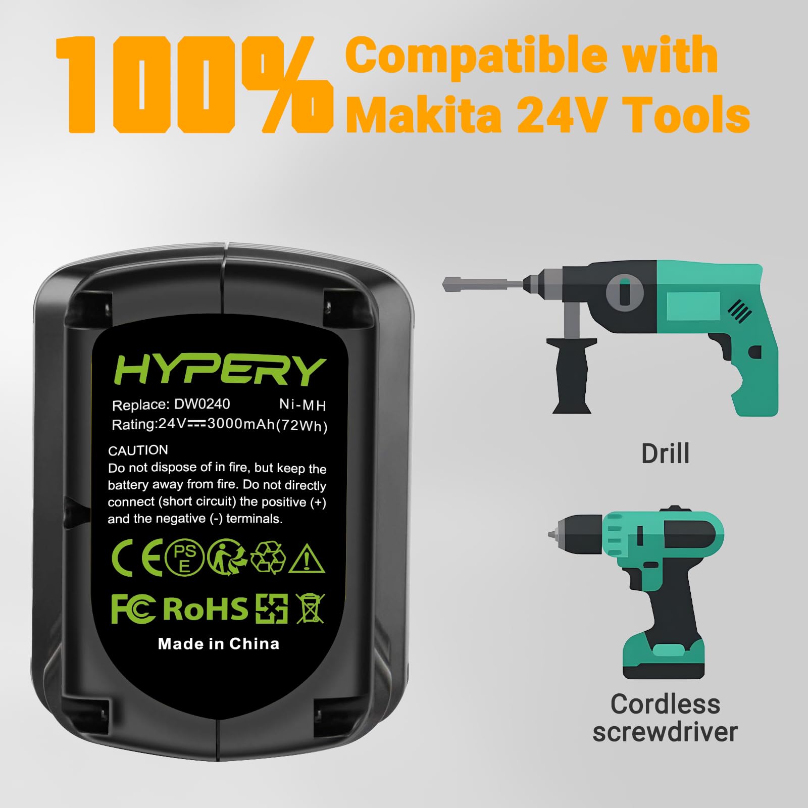 24V 3000mAh sostituzione NI-MH batteria per Dewalt DE0240 DE0240-XJ DE0241 DE0243 DE0243-XJ DW0240 DW0242 DW0243 BHA24 per Funny DC223 DC224 DW004 DW005 DW006 DW007 DW008 DW017