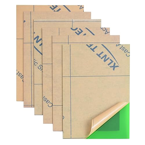 6 hojas de acrílico fundido verde transparente de 8 x 12 x 0.118 pulgadas, lámina de plástico de plexiglás para corte láser, letreros de grabado, disponible en Yaxa Costa Rica