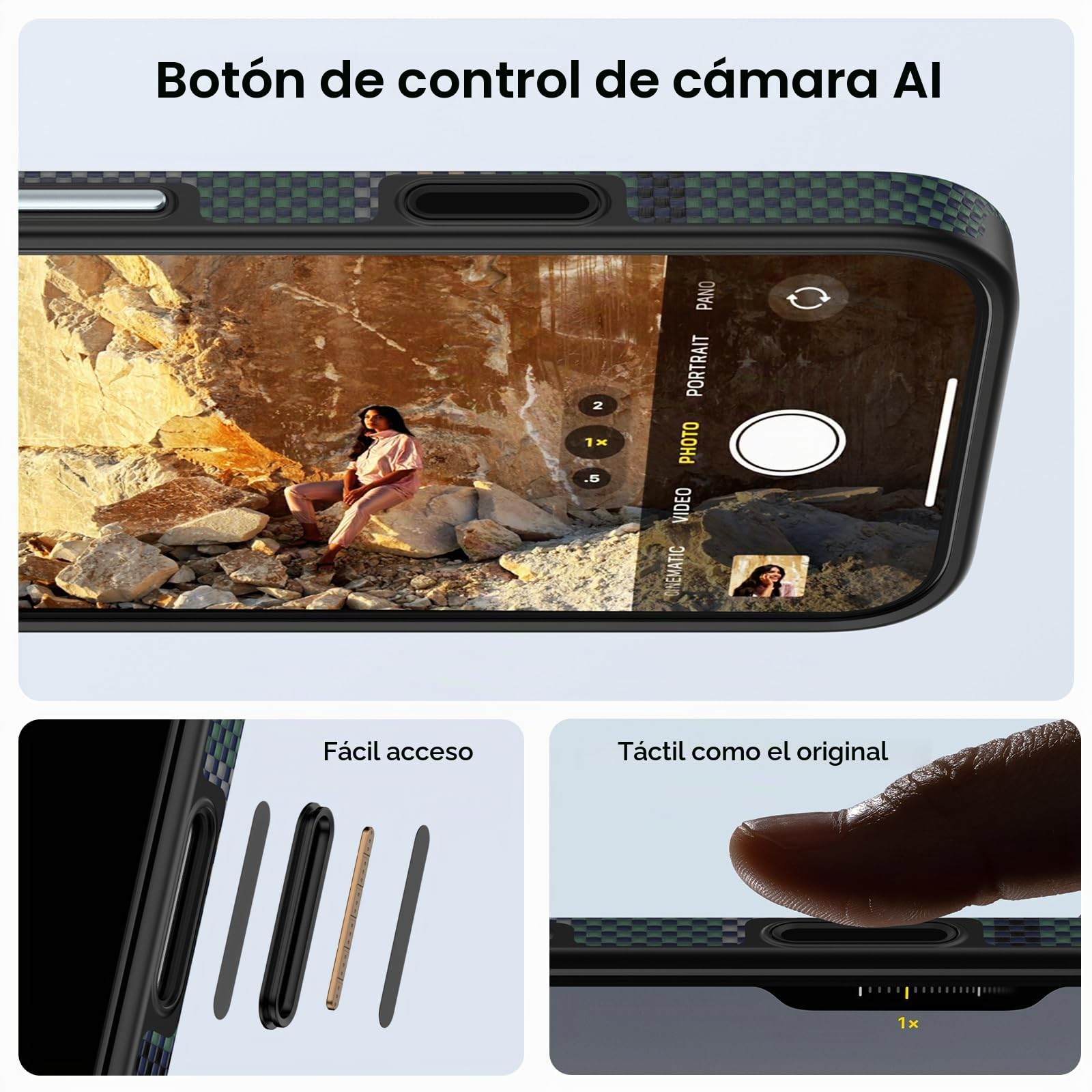BENKS ArmorPro Aurora Funda para iPhone 17 Pro MAX con Control de Cámara, Compatible con MagSafe, Protección Militar y Antigolpes, Kevlar Fibra de Aramida 600D+1500D y TPU Magnética Carcasa