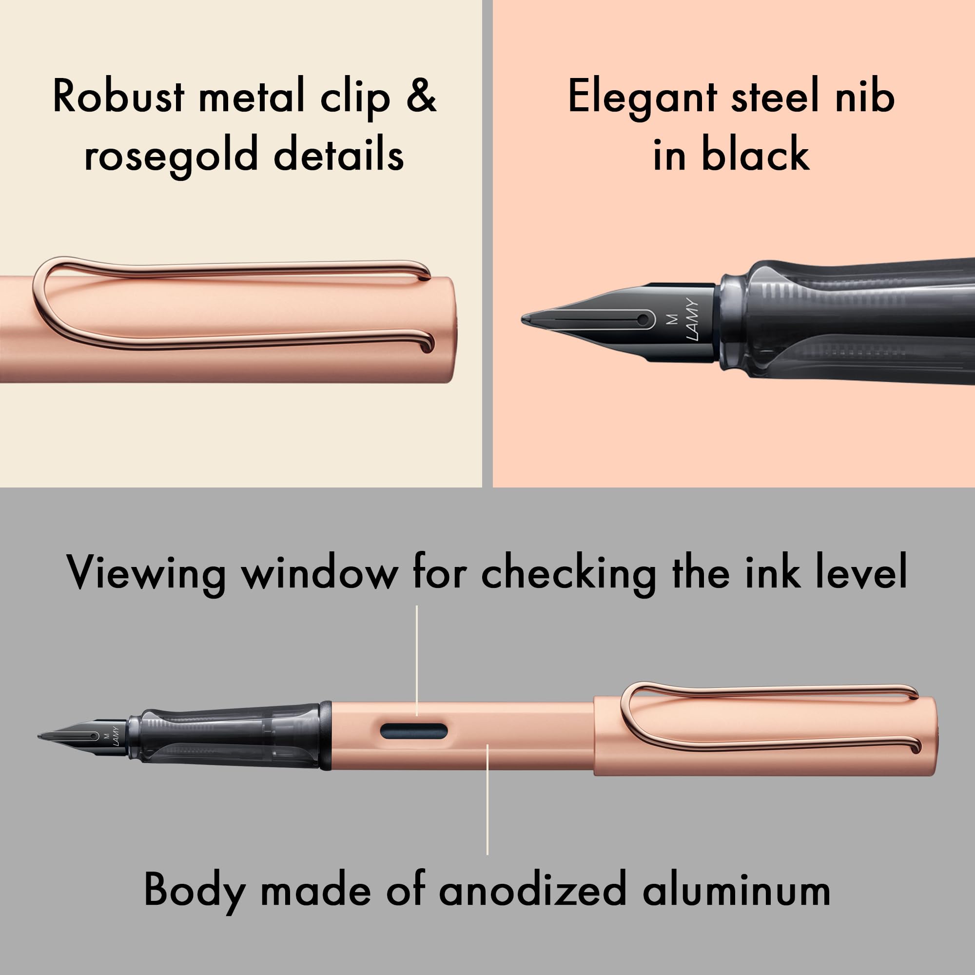 Lamy Lx 076 1231320 Pióro Wieczne, Różowe Złoto, M