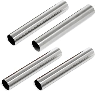 Norpro Stainless Steel Cannoli Forms, Set of 4, 5.75-Inch Tubes - Easy Homemade Cannoli Shells, Dishwasher Safe