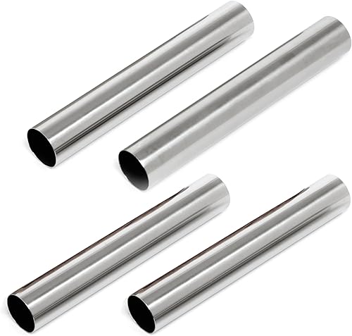 Norpro, Juego de 4 formas de cannoli de acero inoxidable, 5.75 pulgadas