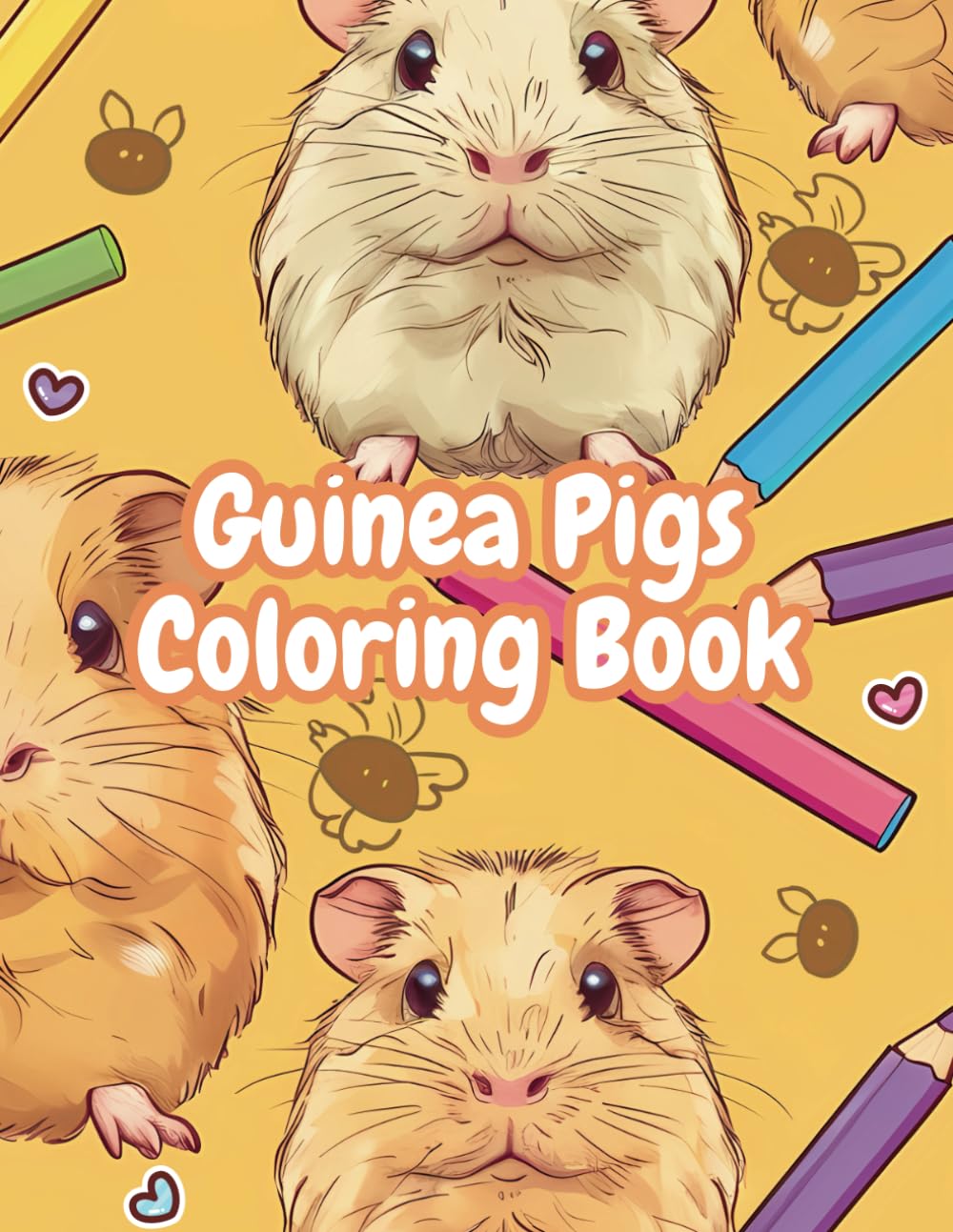 Guinea Pigs: A Relaxing Coloring Book for All Ages: Adorable guinea pigs in various fun and charming settings.