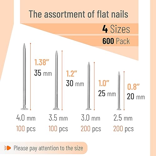 Miniatura 2 de Mr Pen - Kit surtido de uñas 600 unidades uñas pequeñas uñas para colgar imágenes uñas para colgar fotos uñas para acabar uñas colgantes uñas para