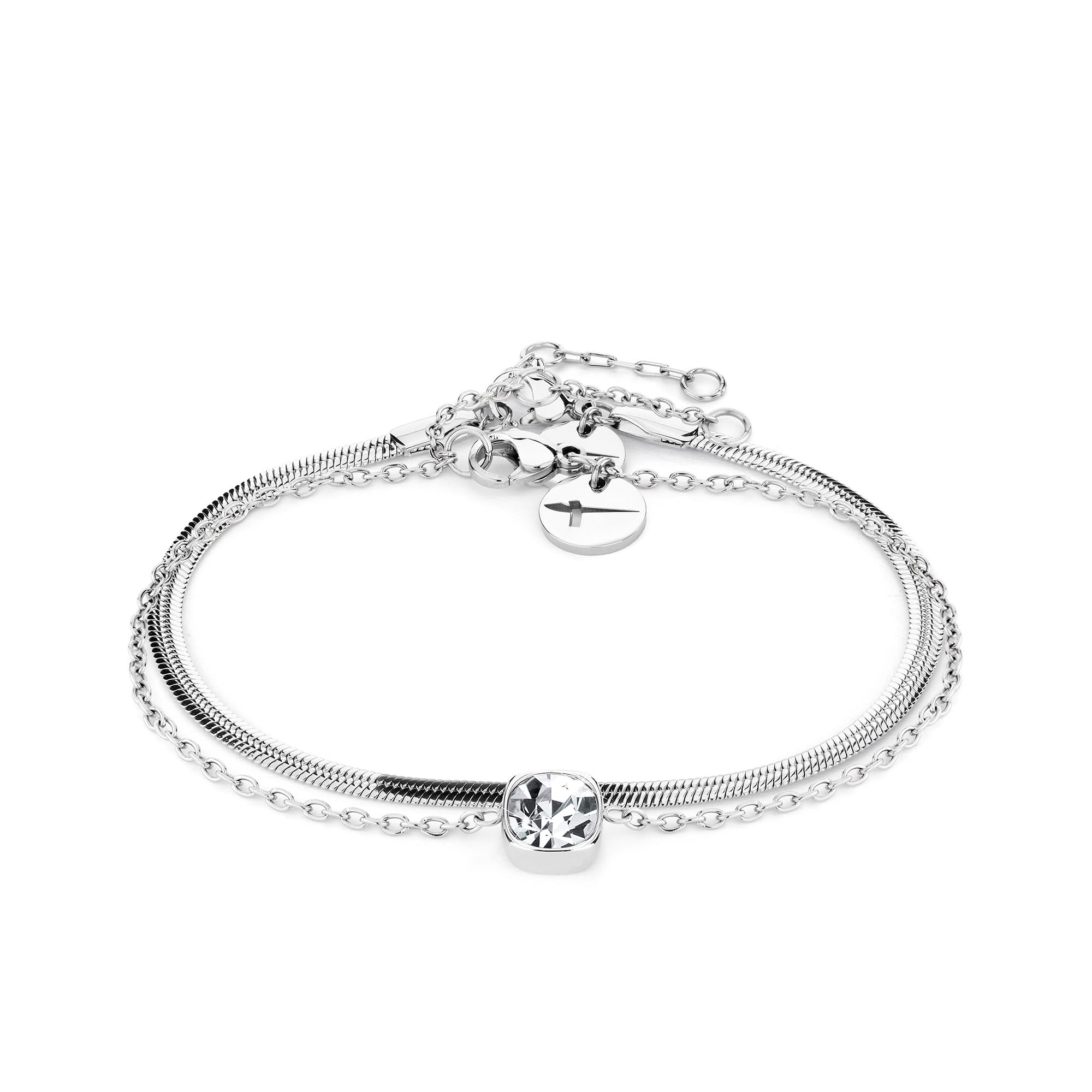 Tamaris TS-0037-BB Bracelet Set Silver, 21, Stainless Steel, Glass stone