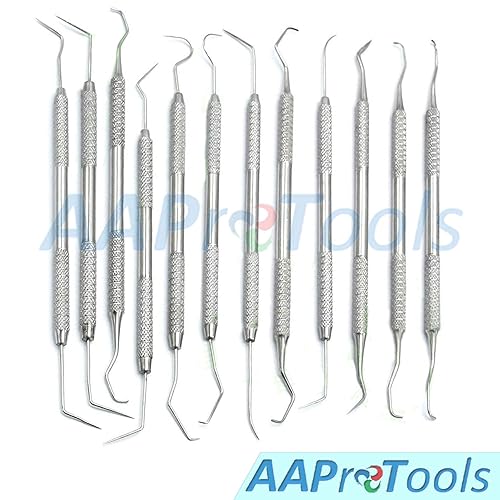 Miniatura 2 de 12 piezas sonda dental selección herramienta instrumento acero inoxidable escalador PR-296