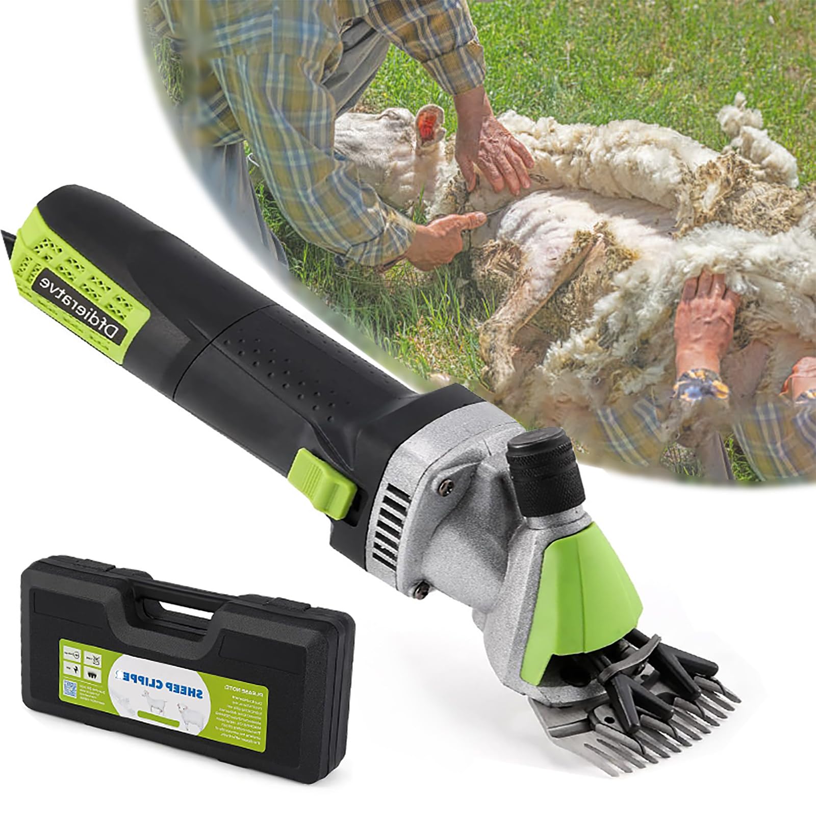 Forbici per Pecore Elettriche 690W, Tosatrici per Pecore Professionali Aggiornate, Kit per Toelettatura del Bestiame da Fattoria a 6 velocità, per Animali aPelo Spesso,220V