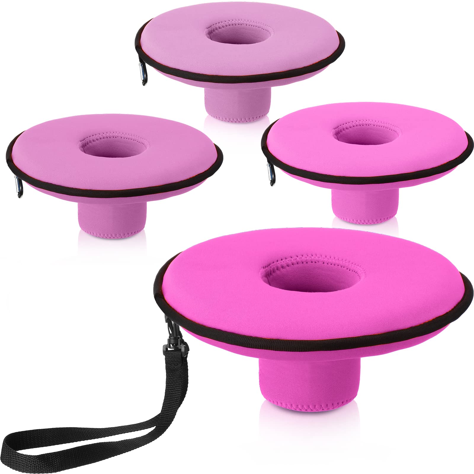 Floating Drink Holder 4 Pieces Neoprene Floating Cooler Inflatable