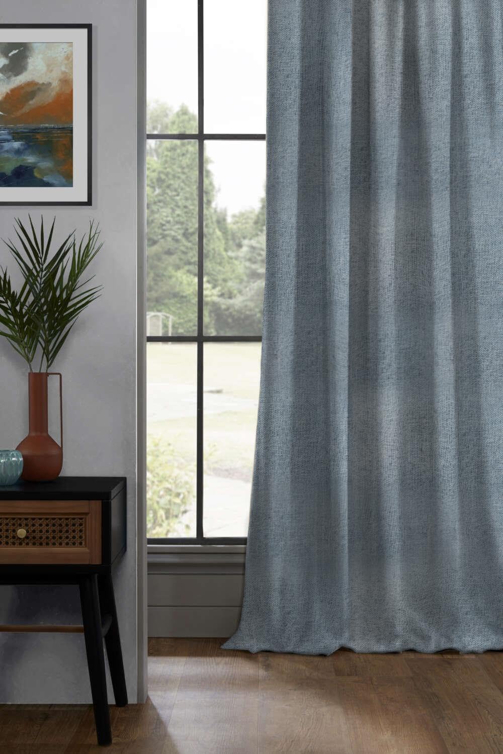 Pikk San Remo Made to Measure Blackout Lined Plain Curtains (Columbia Blue, 71-140cm Wide) โ image 1