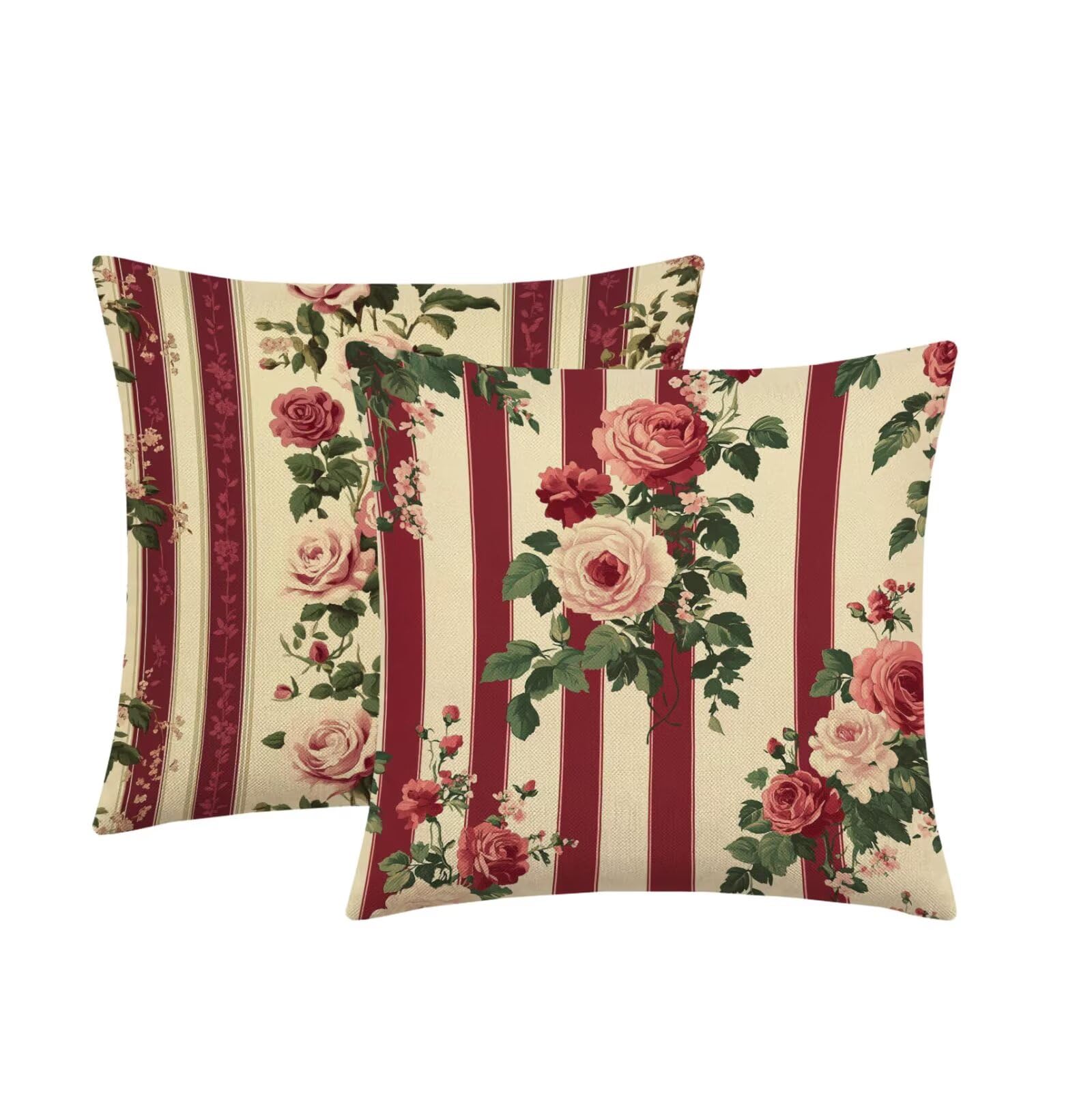 Coussin Exterieur Impermeable Coussin 65x65cm Lot de 2 Nordique Fleur