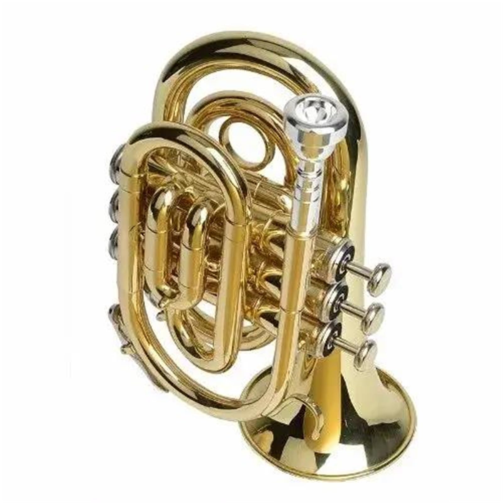 Trompeta Instrumento Musical Trompeta Plana B-key Trompeta De Bolsillo Banda Para Adultos Instrumentos Para Tocar