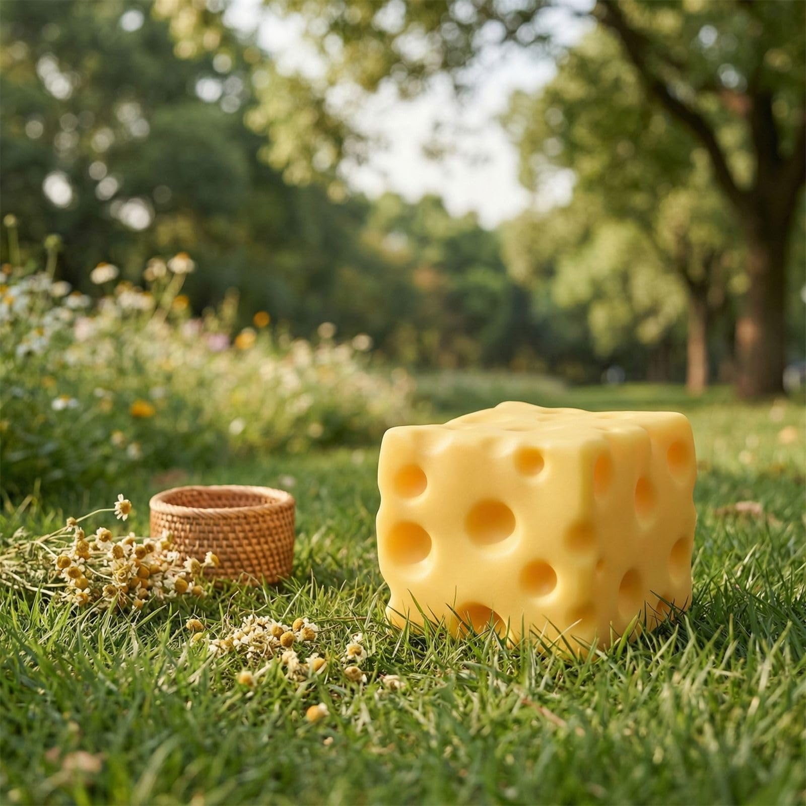 RMBLYfeiye Butter Squishy, Squeeze Cheese Stress Toy, Soft Butter Cheese Squishys Stress Relief Block - Image 4