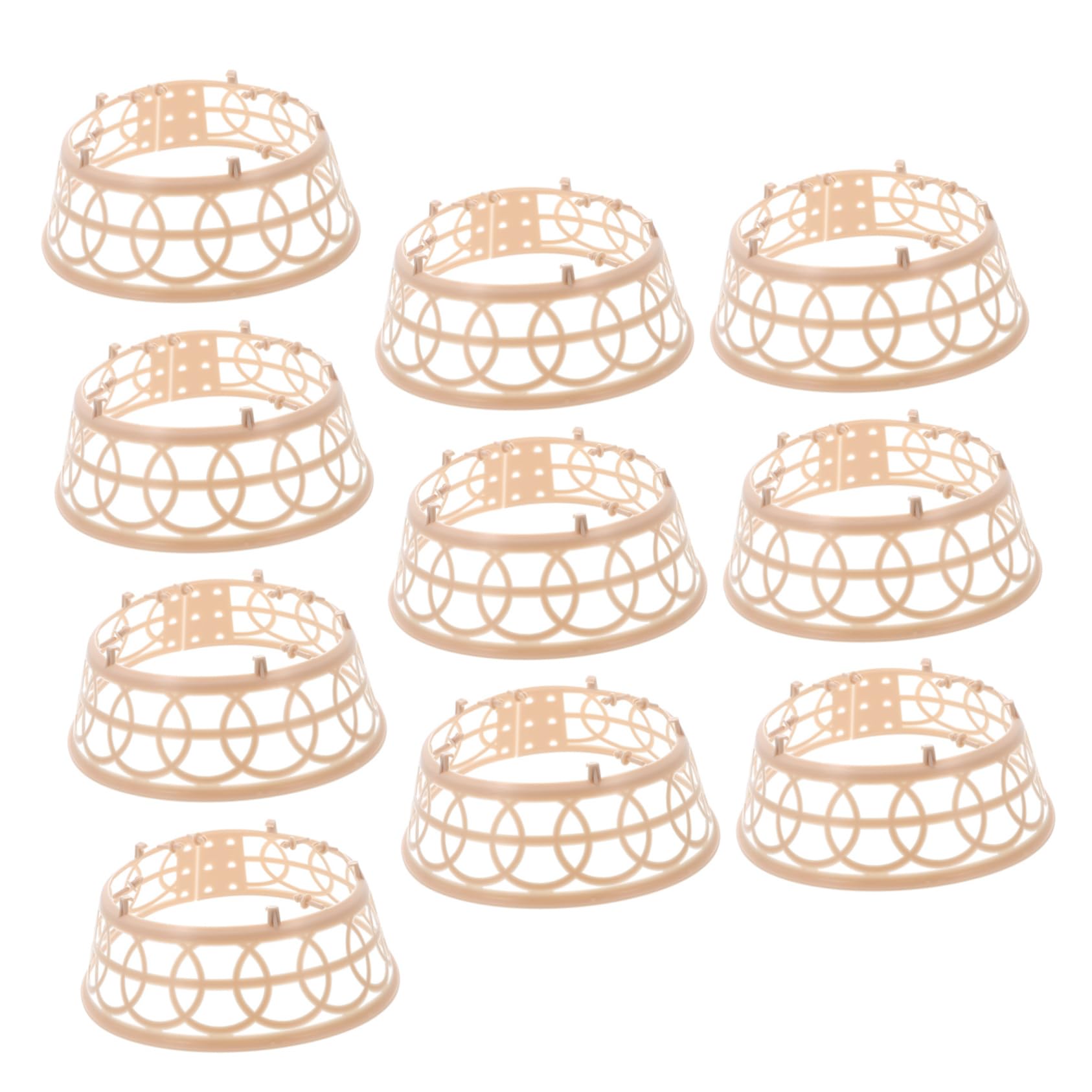 DOITOOL DIY Hat Making Accessories 10pcs Plastic Inner Hat Hoop Straw Inner Making Farmer Adjustable Ring