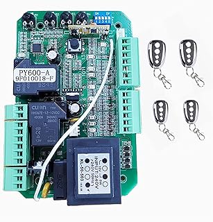 Automatic Gate Opener Kit Automatic Sliding Gate Opener AC PCB AC Motor Control Circuit Board Card Power Controller for Dual Swing Gates,Driveway Gates and So On (Color : 1 Board 4 Key)