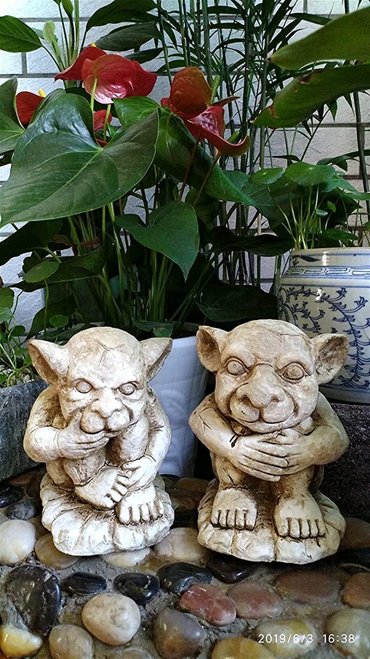 Ogród na zewnątrz śliczne cementowe posągi potwora ozdoby dom dziedziniec rzeźba rzemiosło park balkon stół figurki dekoracja sztuka