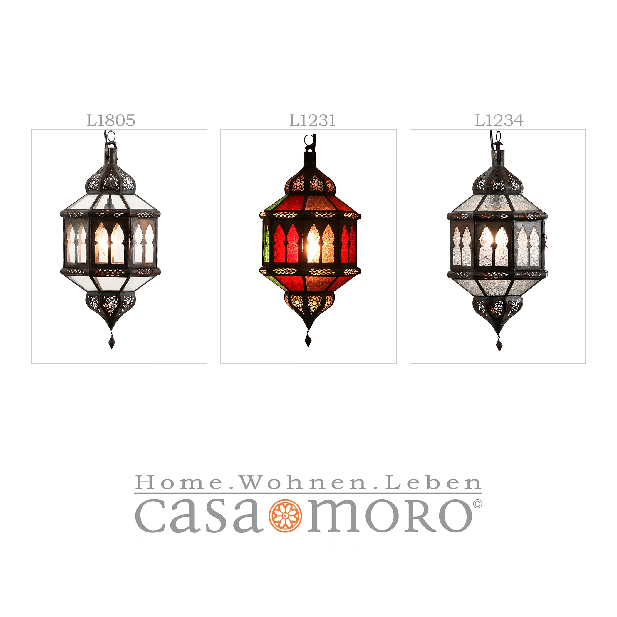 Lampada a sospensione marocchina Lanterna Sala da pranzo Soggiorno Applique Stile Arabo Bianco Trombia Biban L1234