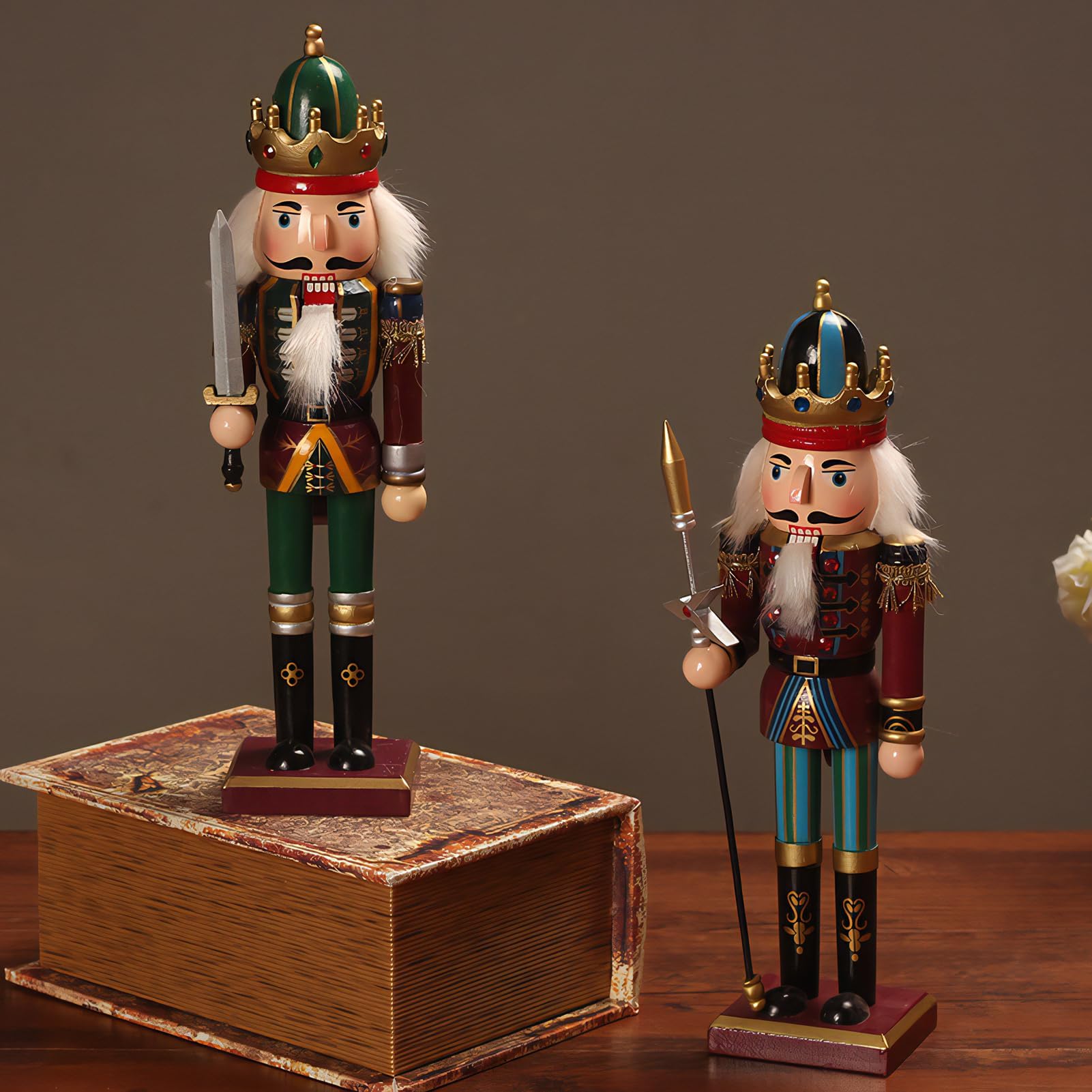 O-Toys 6 Inch Wooden Nutcracker Ornament - Penguin Design | Christmas Decoration, Puppet Toy & Festive Home Decor