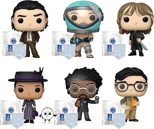 Loki - Juego de 6 fundas protectoras de plástico Funko Pops con Salamandra Azul Emporium