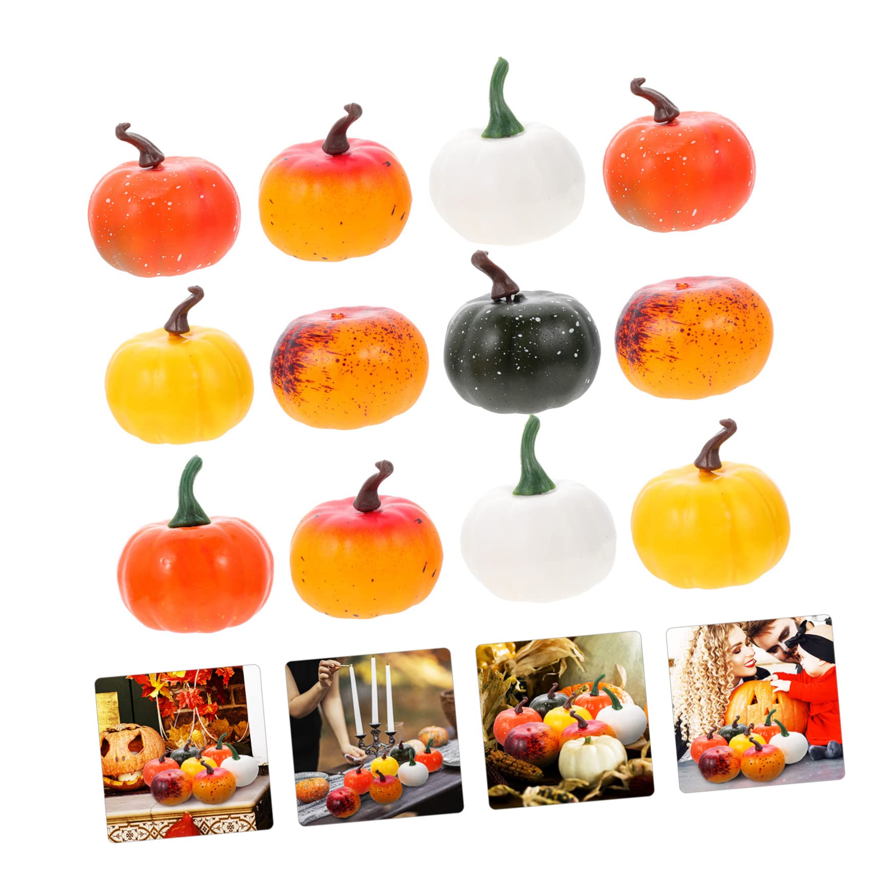 TOPBATHY 48 STK künstlicher Kürbis künstliche Kürbisse Halloween-Schaum- dekore auf dem Tisch Halloween Pumpkin Party-Requisiten -Modelle
