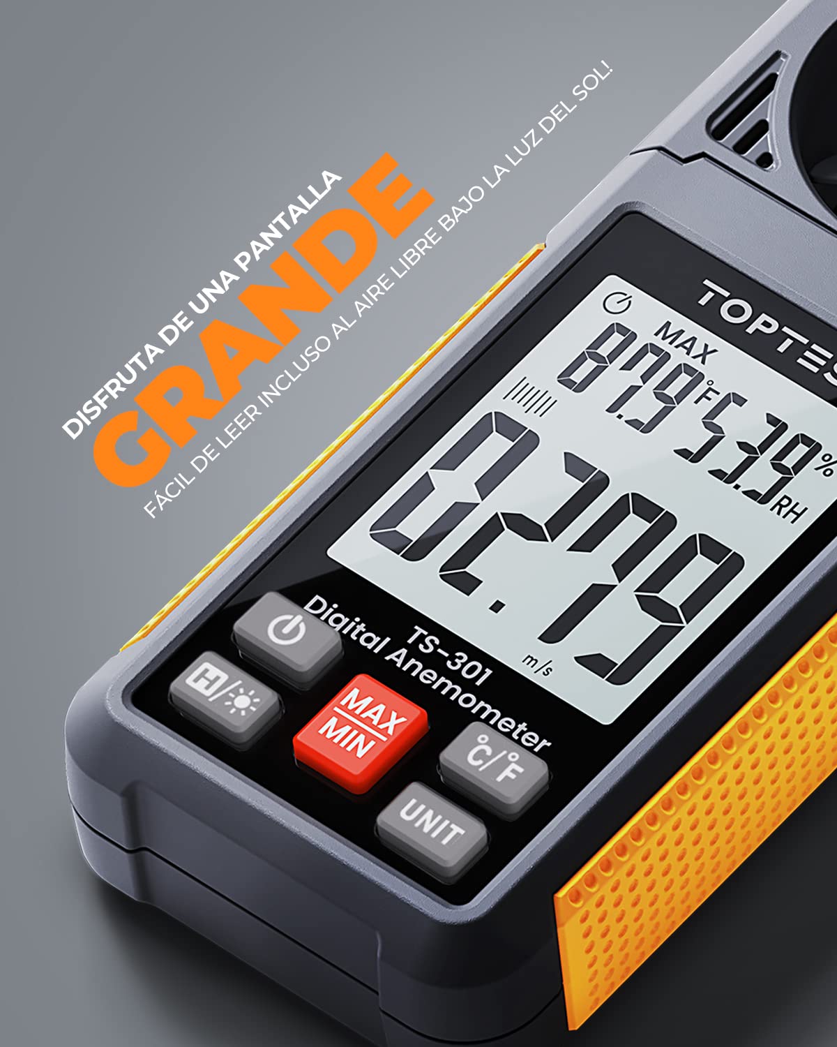 Anemometro Professionale Kethvoz KE-846A - Misura Velocità Vento, Flusso Aria (CFM), Temperatura