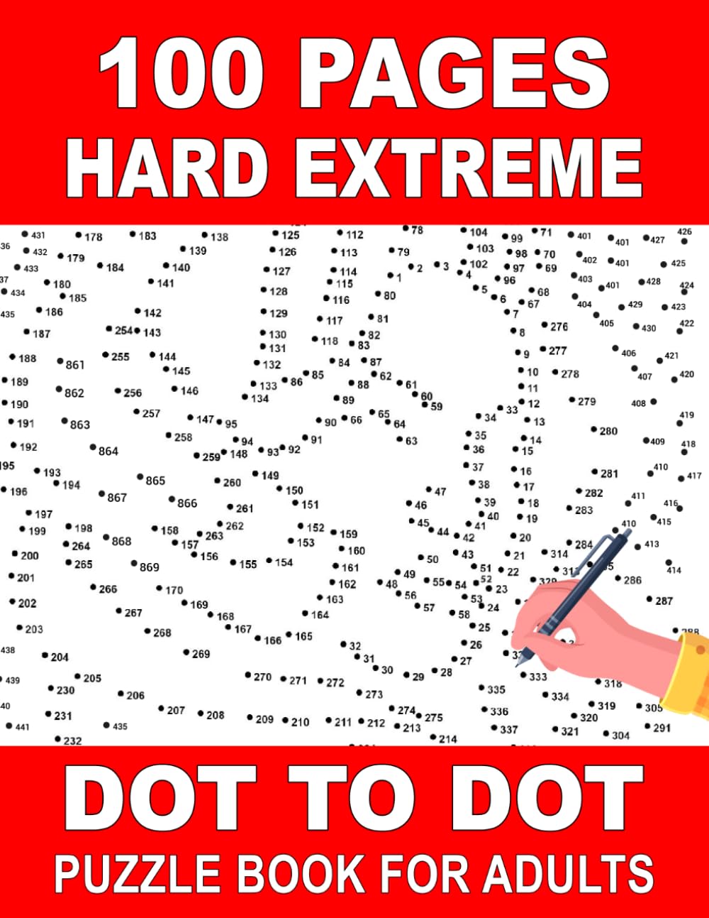 100 Pages Hard Extreme Dot to Dot Puzzle Book for Adults: Dot to Dot Puzzle Book for Adults, Teens and Seniors to Keep Brain Active