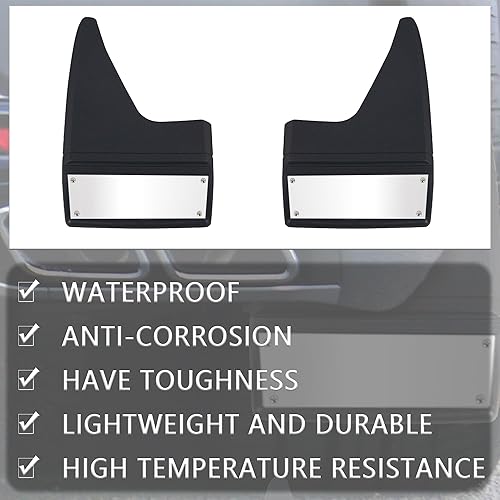 Miniatura 3 de 2 solapas de barro para automóvil, protector contra salpicaduras de alta resistencia con reflector nocturno, protectores universales para barro para