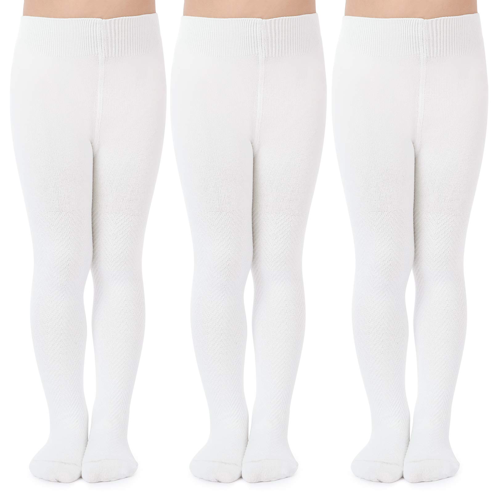 tanzdunsje Mädchen Strumpfhosen Kinder Strickstrumpfhose Baumwolle 3 Pack halten warm