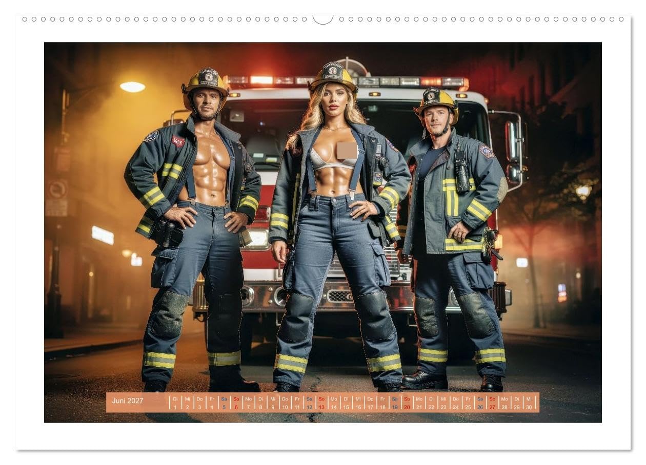Sexy Feuerwehrfrauen und Männer (hochwertiger Premium Wandkalender 2027 DIN A2 quer), Kunstdruck in Hochglanz: Feuerwehrfrauen und Männer wirken oft ... ausstrahlen. (CALVENDO Erotik)