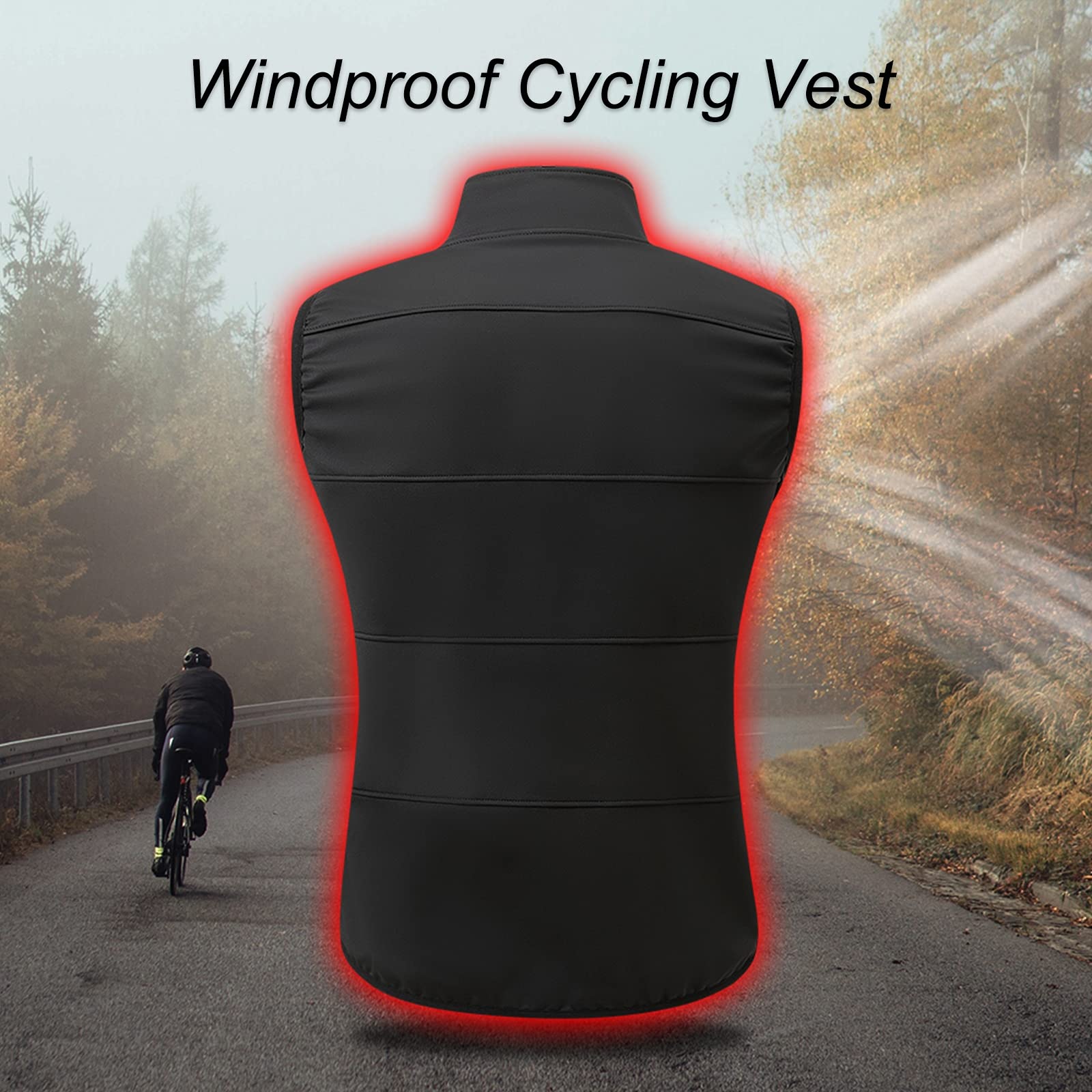 Chaleco de Ciclismo para Mujer, Transpirable Ligero Polar Térmico Impermeable Chaleco para Correr Chaqueta sin Tirantes,Azul,L