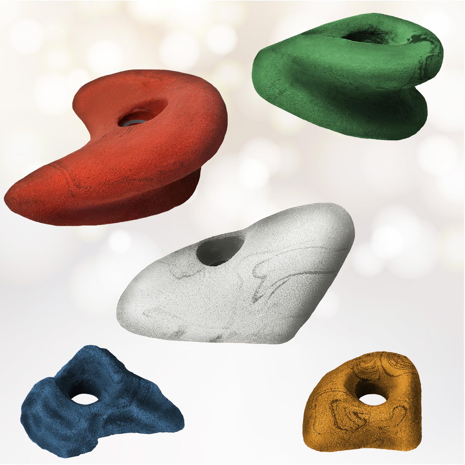 ALPIDEX 60 Prese d'Arrampicata | Dimensioni L, M, S, XS | Superficie Arrampicata 4-8 m² | Set Blocchi Prese d'Arrampicata