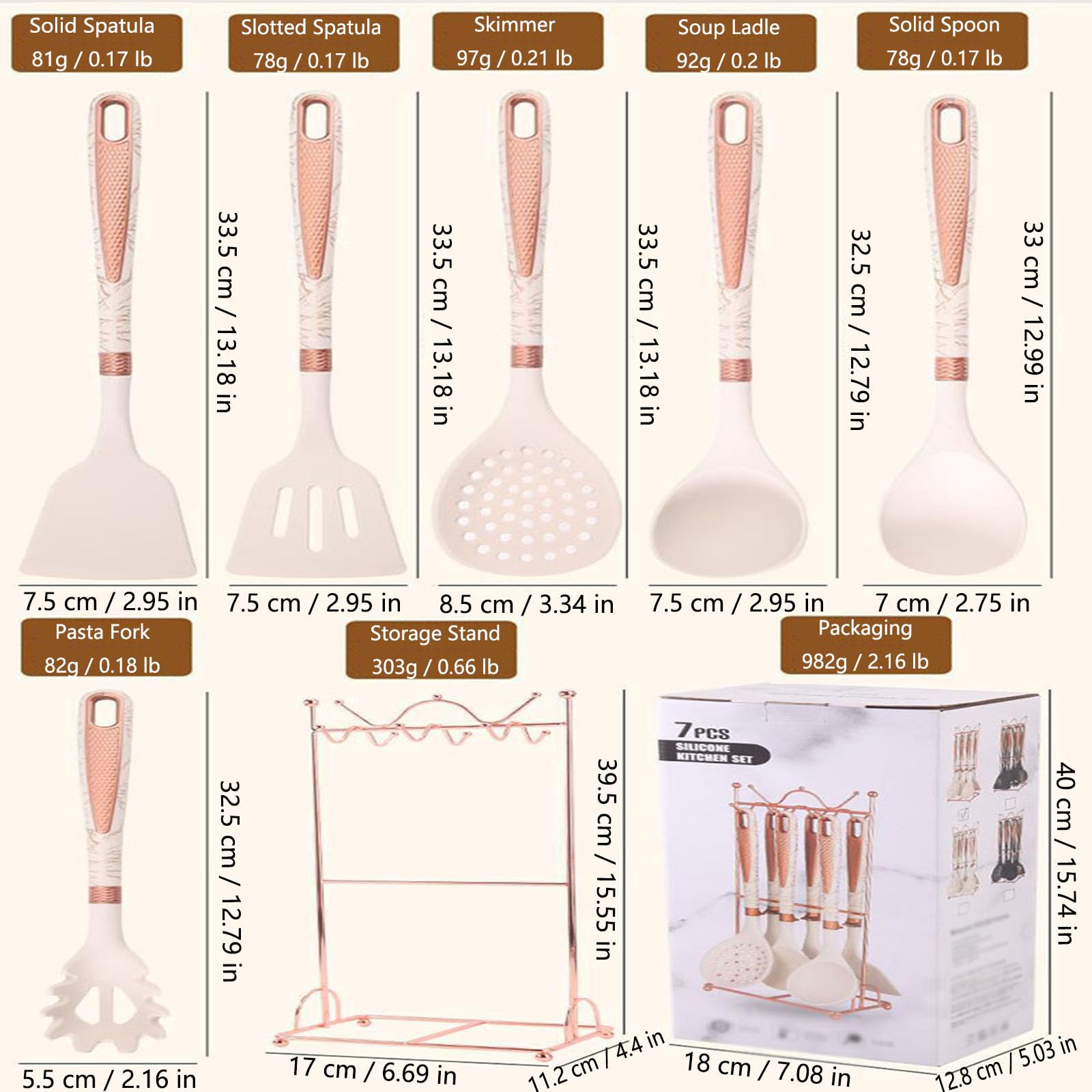 Silikon Küchenhelfer Set,7 Stück Silikon Küchenutensilien Kochbesteck Set Hitzebeständiger Kochbesteck Set Mit Utensilienhalter, Gesund & Antihaft, Spülmaschinengeeigne