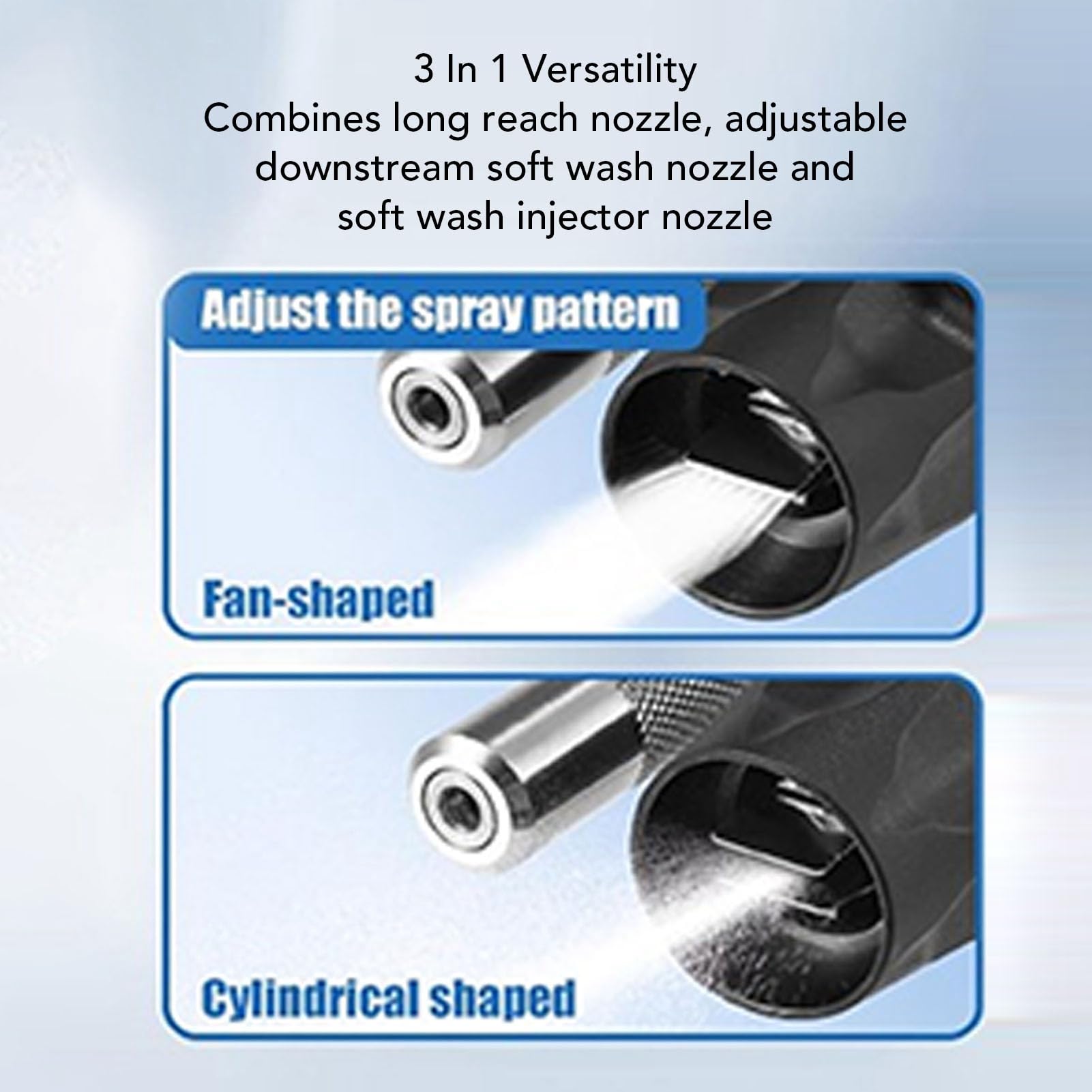 Cocoarm Ugello a Spirale M5, Ugello Spruzzatore a Lunga Portata Ad Alta Pressione in Acciaio Inossidabile per Idropulitrici 1000-4050PSI 3-7GPM