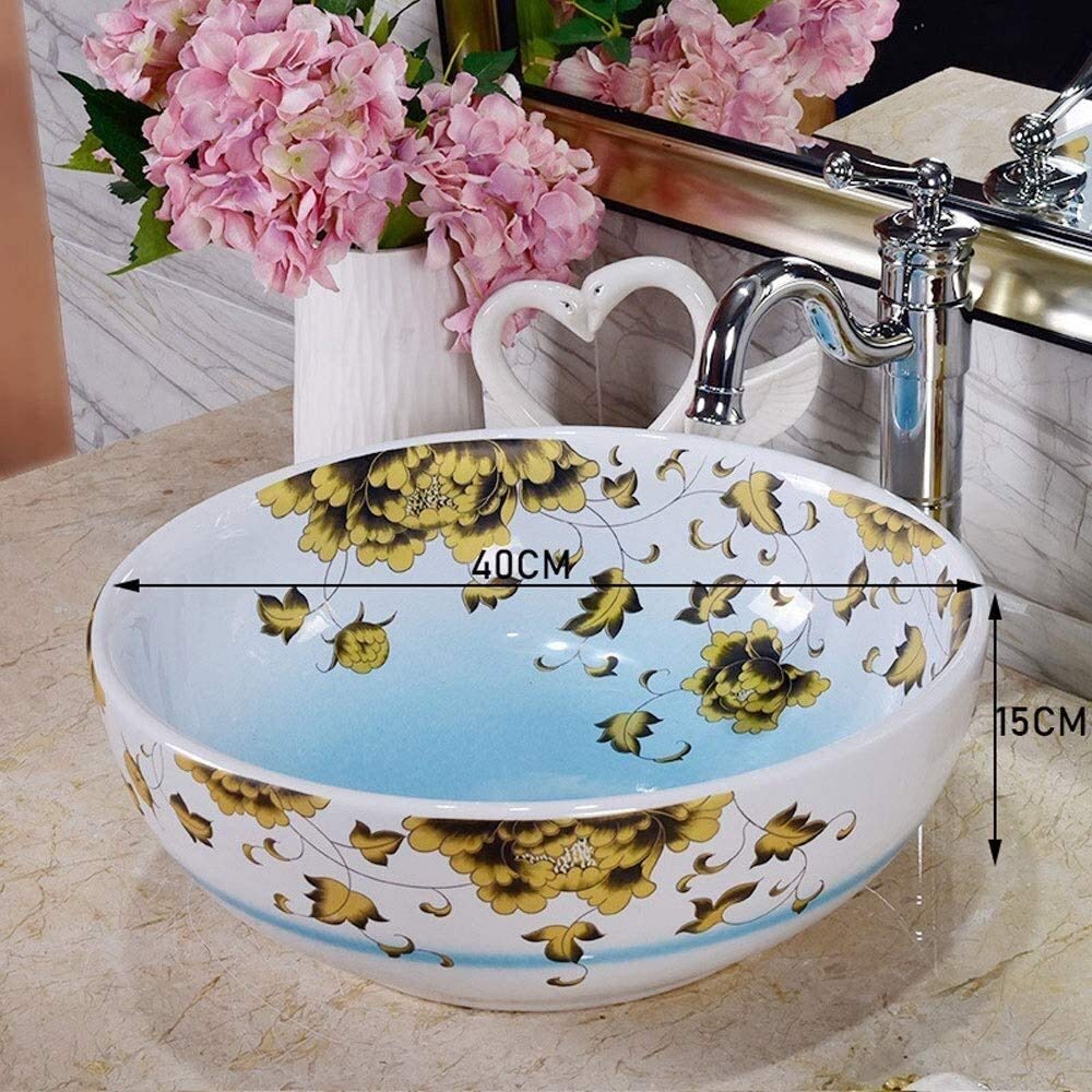 Szafka Pod Umywalkę Z Umywalką, Umywalka Nablatowa, 12-Calowa Okrągła Umywalka Nablatowa, Porcelanowe Umywalki Ceramiczne, Amerykańska Biała Umywalka Nablatowa