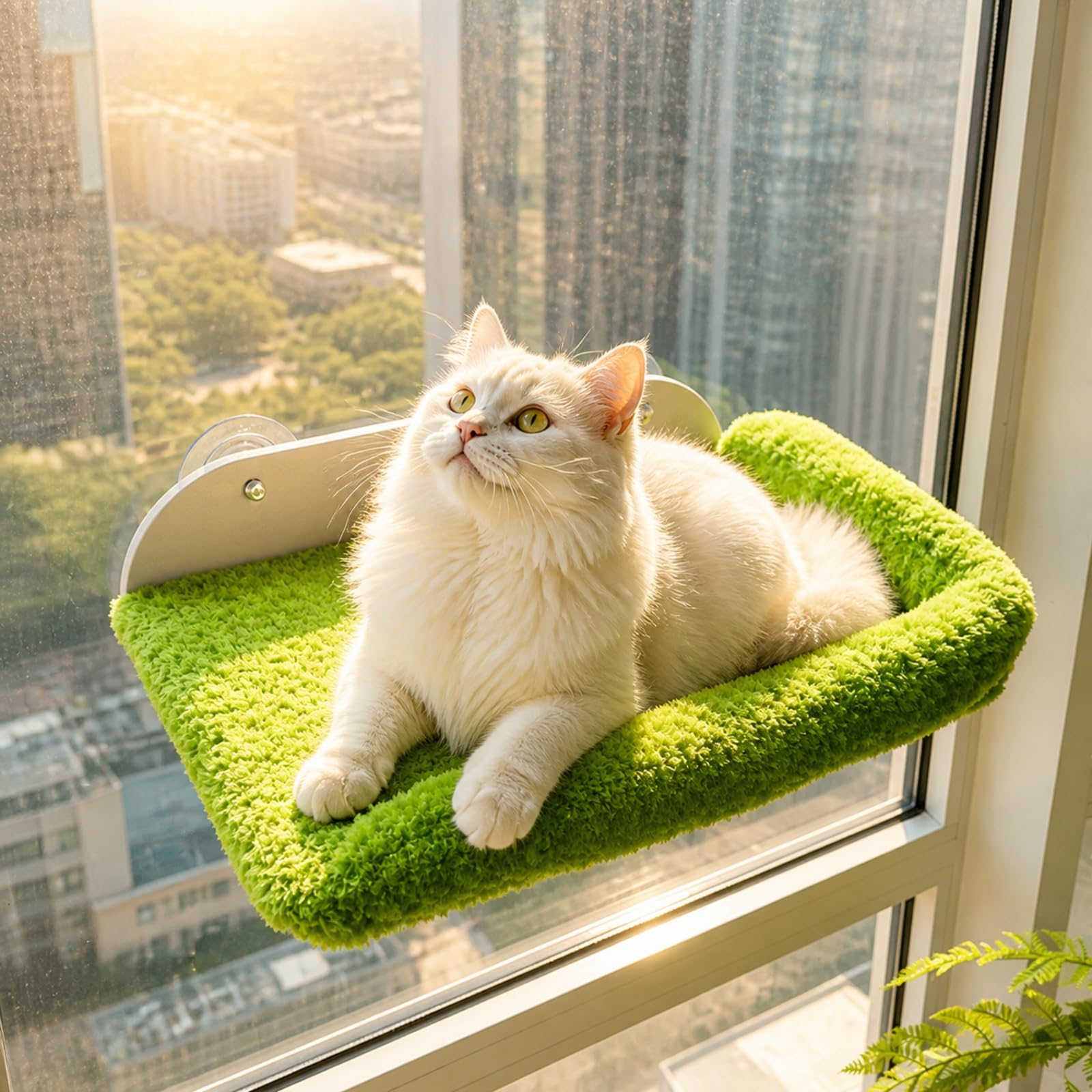 Plüschig Katzen-Fensterliege