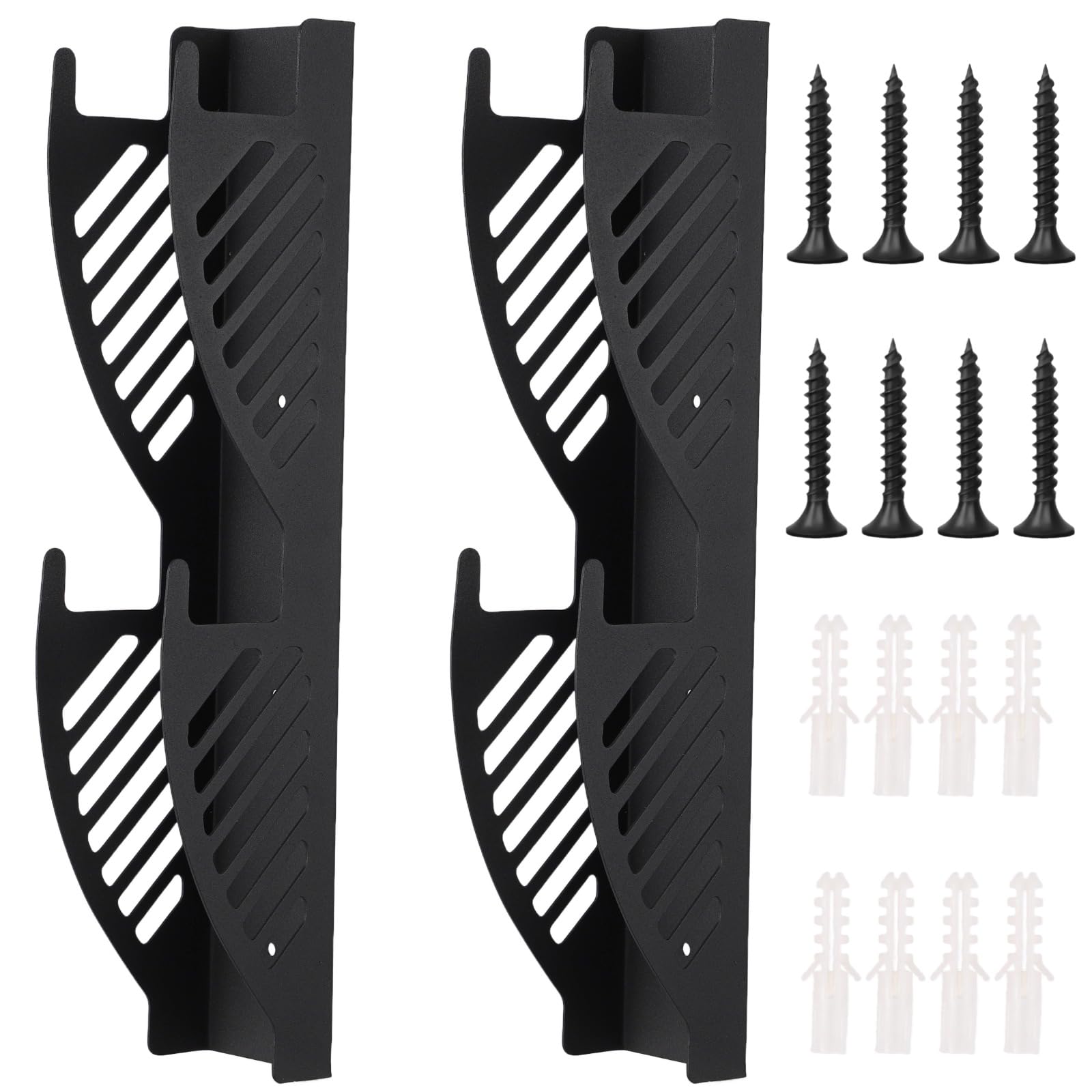 OMISTAR 2 Pcs Jack Stand Wall Mount Organizers, Heavy Duty Jack Stand Holders, Solid Steel Vertical Storage Racks, Car Tower Trailer Accessories for Garage, Fit 2 & 3 Ton Jack Stands