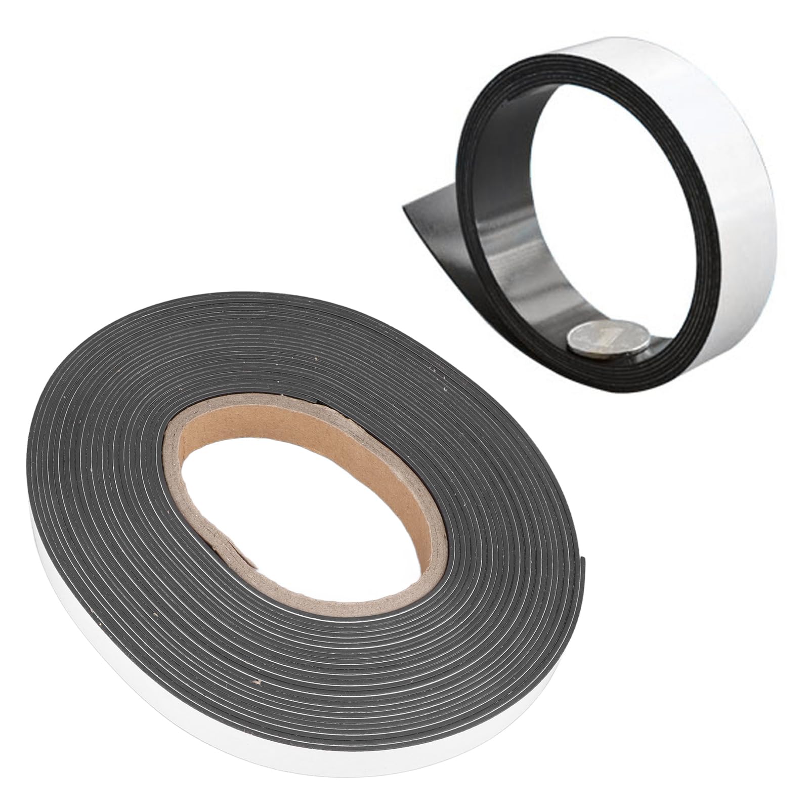 Nastro Magnetico, 33 Piedi Nastro Magnetico 0,8 Pollici di Larghezza 0,06 Pollici di Spessore Strisce Magnetiche Ad Alta Adesione con Supporto Adesivo Per Coltelli Penne Progetti Artistici Fai-da-te L