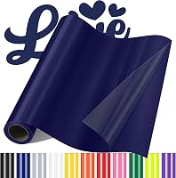 Sgooyir Sötétkék Textil Plotter Fólia - Hőtranszfer Vinyl Póló Dekoráláshoz - Ruhára Vasalható Flex Film DIY Projektekhez - 30,5 x 183 cm 1