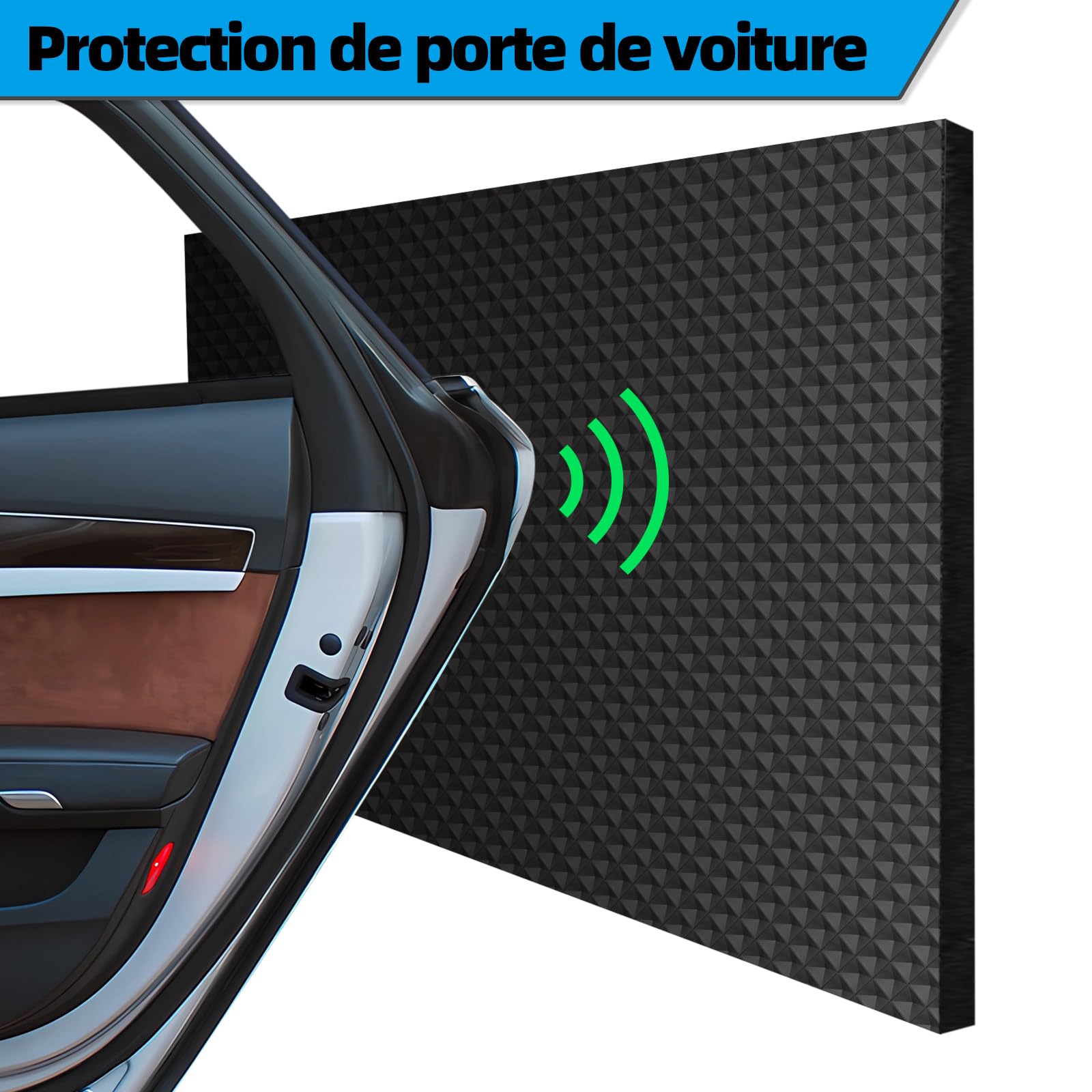 Spurtar Mousse Protection Garage Mur, EVA Protection Portiere Voiture Autoadhésive - Idéal Protege Porte de Voiture, 2 Rouleaux de 200 x 20 cm, 6,5 mm,Total 4 mètres