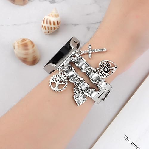 Miniatura 4 de REALSIGN Elegante correa de reloj de metal de 0.787 pulgadas compatible con Samsung Galaxy Watch 6 5 4 401.732 in, Watch 4 Classic 421.811 in, Watch