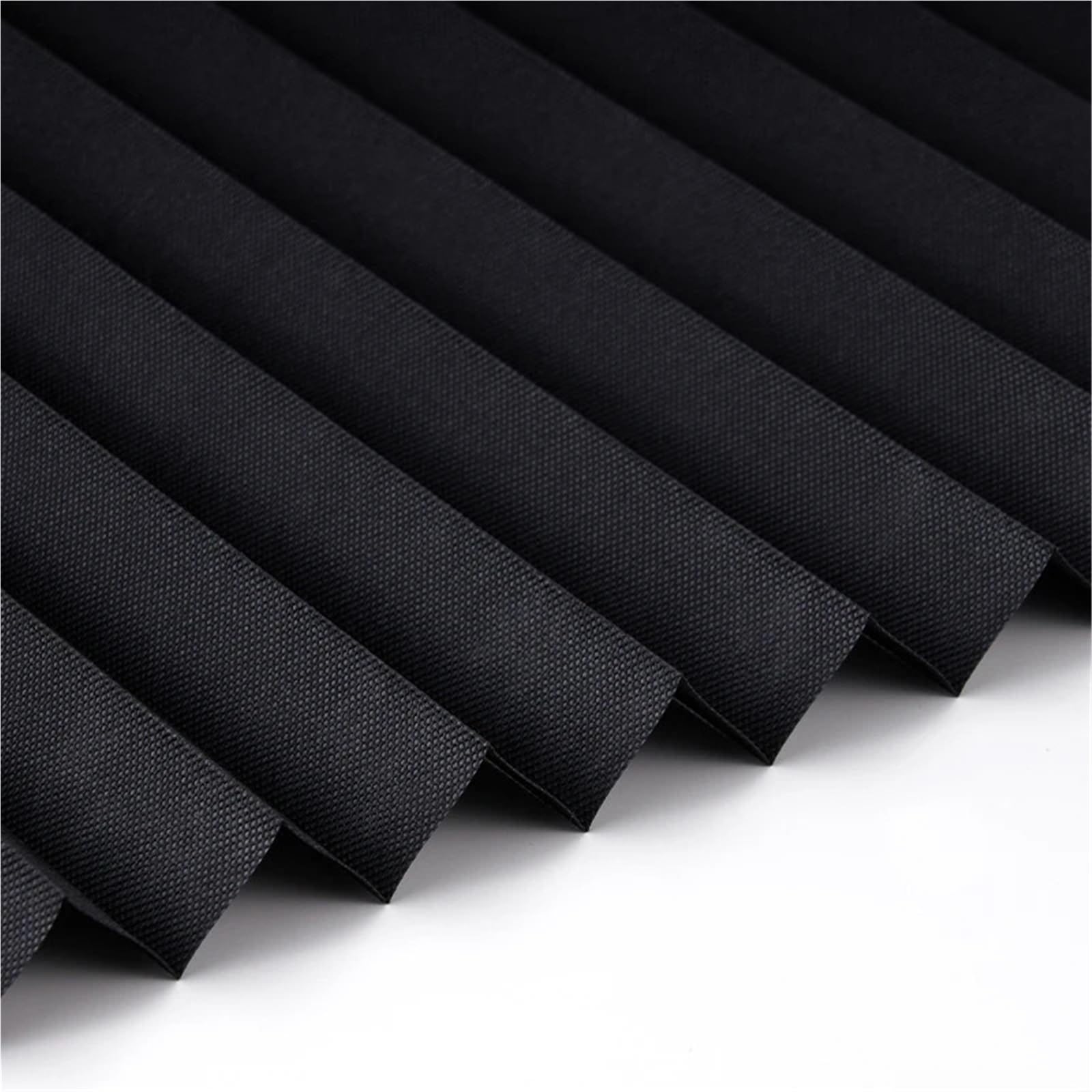 Self Adhesive Blinds Self-Adhesive Curtain Non-woven Fabric Pleated Blinds Blackout Window Shades(Black,60x180cm)