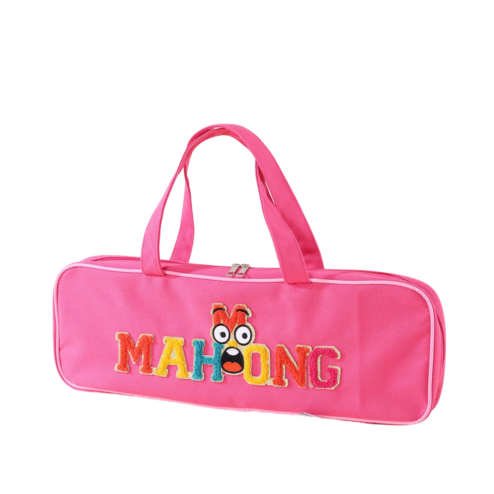 Jazuaiao Trendy Cartoon Makeup Carrier for Mahjong Storage Built From Sturdy Canvas Fabric Washable Fabric Container