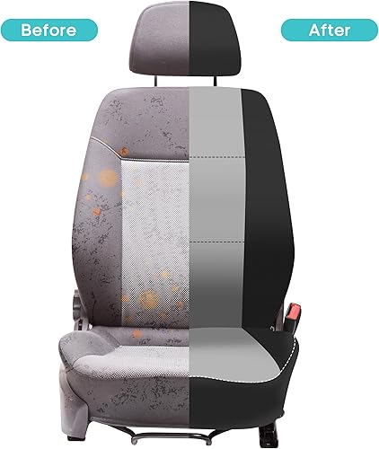 Miniatura 5 de FH Group - Juego fundas para asientos de automóvil de respaldo bajo con reposacabezas extraíble de neopreno azul, ajuste universal, compatible con