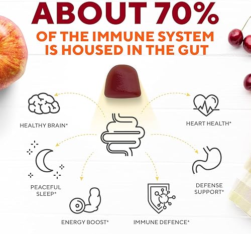 Miniatura 7 de DR. MORITZ Paquete de 2 gomitas de melatonina para niños y gomitas probióticas, sin azúcar, 60 unidades