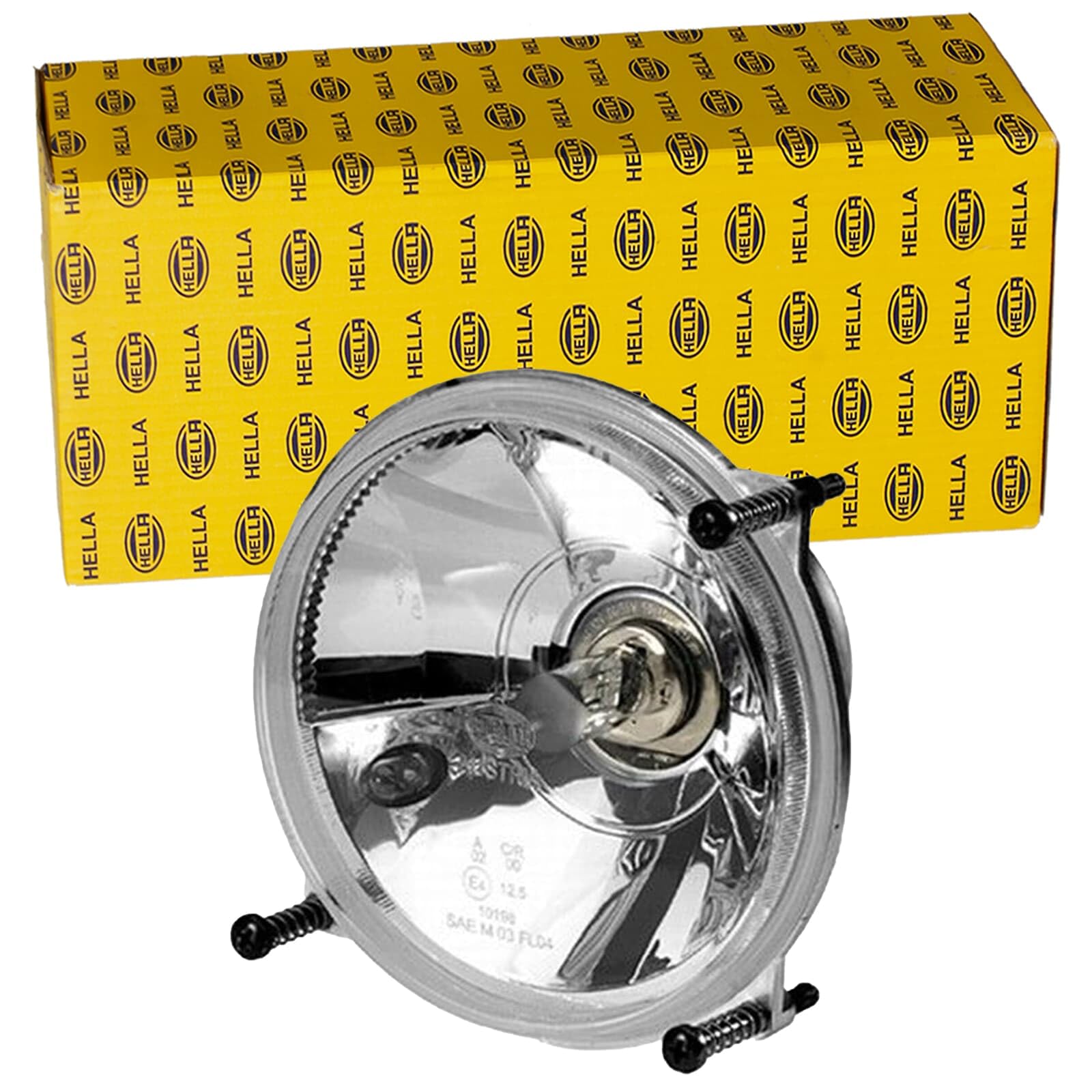 HELLA 1A3 996 162-021 Halogen/FF-Headlight - M133 - 12V - round - Reference number: 12.5 - Fitting - Clear diffusing lens - Plug: Blade Terminal - Right Front/Left Front