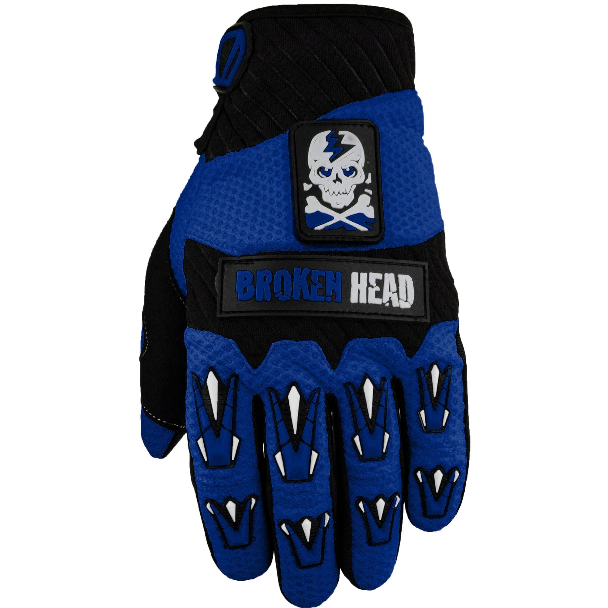 Broken Head MX Handschuhe Faustschlag - Motocross & Enduro | Sehr leicht, Luftig, Gutes Griffgefühl, Rutschfeste Handfläche, Atmungsaktiv, Klettverschluss, Für MTB, BMX, Offroad
