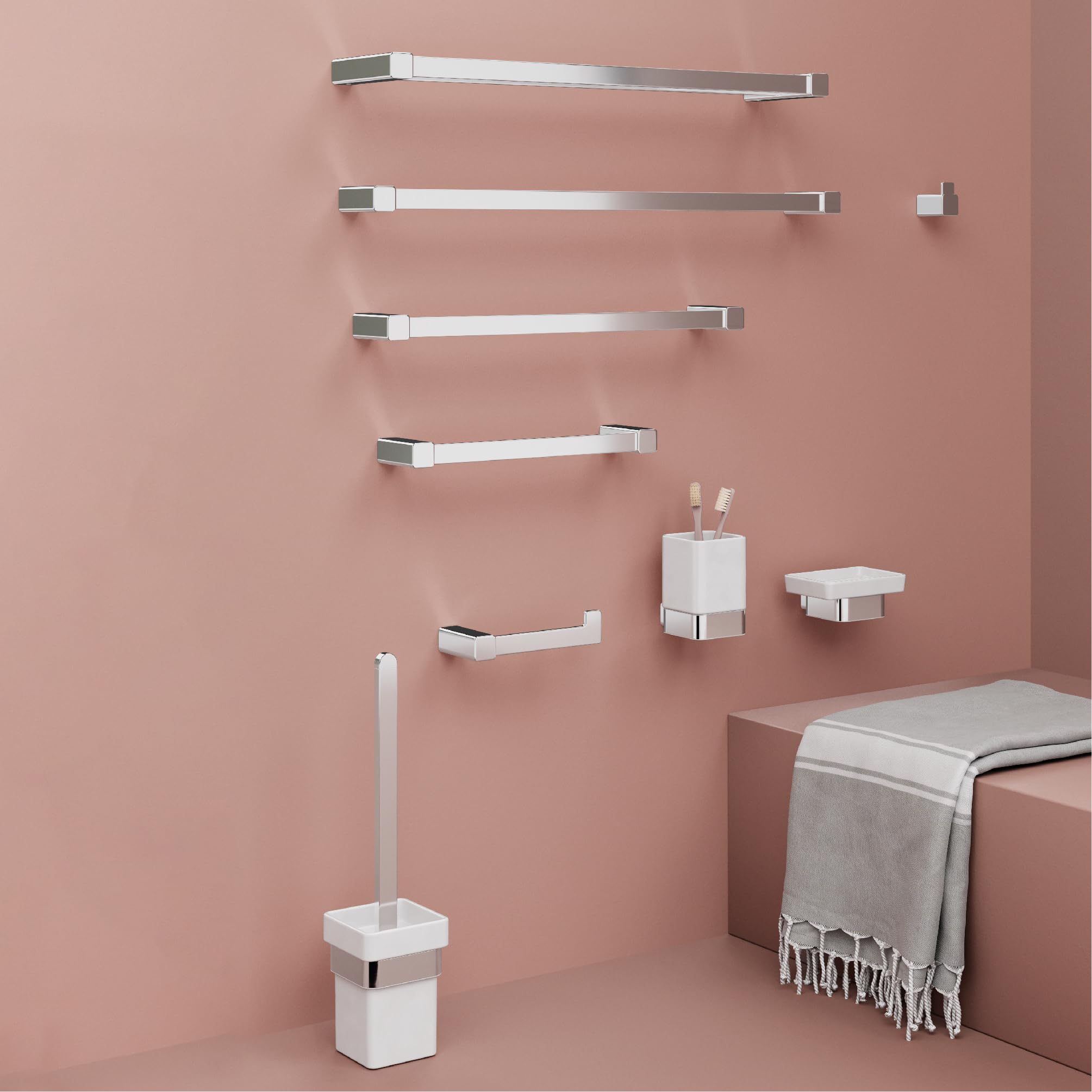 Gedy Spluga Toilet roll holder Chrome, 15,8x7,2x3,7cm - Image 4