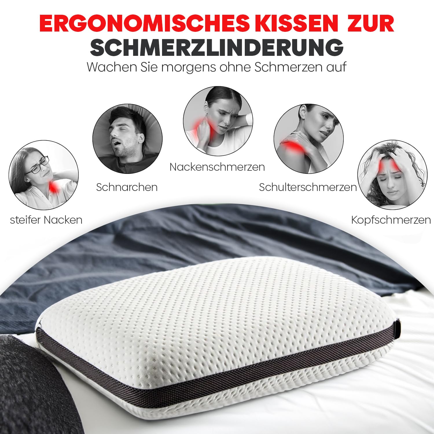 SleepFit Kissen - Orthopädisches Design Für Gesunden Schlaf